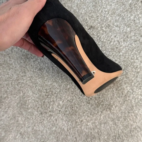 Nib Sarah Flint Black Alexandra 85 black stretch suede boot 39.5 new